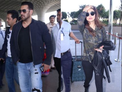 Salman Khan Looks Totally Cool At The Airport; Daisy Shah’s Military Airport Look