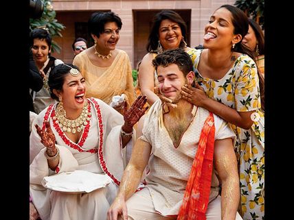 Priyanka Chopra- Nick Jonas' Haldi Pictures: When Lilly Singh Showed No Mercy On The 'Dulha'!