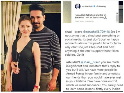 Rubina Dilaik Trolled For Her Silence On Pulwama Attack; Rubina & Abhinav Give Befitting Reply!