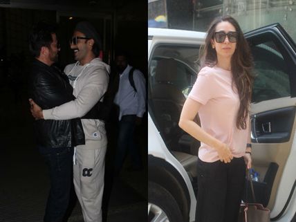 Ranveer Singh & Anil Kapoor Share A Warm Hug At The Airport; Karishma Kapoor Spotted In The City
