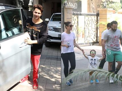 Taimur Ali Khan Enjoys A Family Day Out; Varun Dhawan Snapped At Dad David Dhawan’s Office