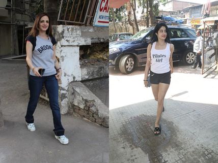 Janhvi Kapoor Heads For A Workout Session; Sussanne Khan Indulges In A Salon Session