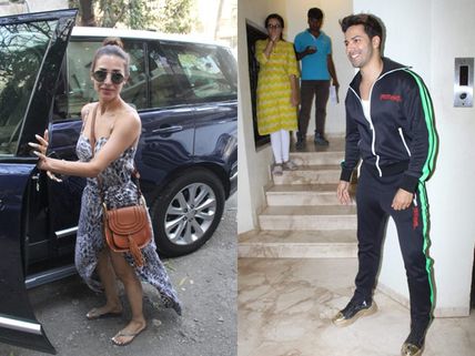 Malaika Arora Dressed For Summer In A Pretty Maxi Dress; Varun Dhawan Strikes A Pose For Cameras