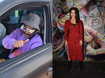 Ranveer Singh Gets Snapped Looking Quirky As Always; Sunny Leone Snapped At An Event