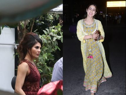 Sara Ali Khan Flashes A Beautiful Smile At The Airport; Jacqueline Fernandez Spotted At A Photoshoot