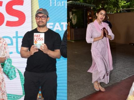 Sara Ali Khan Looks Pretty In Indian Casuals When Snapped At Airport; Aamir Khan Launches A Book