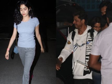 Shah Rukh Khan Spotted At Private Airport; Janhvi Kapoor Goes Casual At Airport