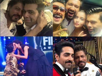 Inside Pics From Filmfare Awards 2019: Ranveer-Deepika Share A Kiss, SRK's Bromance With KJo