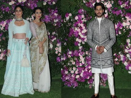 Kareena Kapoor Khan, Karisma Kapoor & Sidharth Malhotra Turn Heads At Akash-Shloka's Wedding!