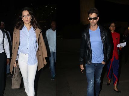 Hrithik Roshan Looks Super Cool At The Airport; Kangana Ranaut’s Ever Classy Airport Look