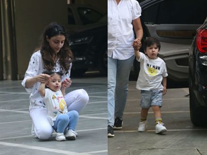 Soha Ali Khan Plays With Her Cute Daughter Inaaya Khemu; Taimur Ali Khan Joins Inaaya At Play School