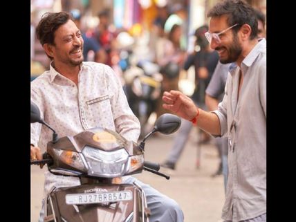 Irrfan Khan Shares A Laugh With Director Homi Adajania On The Sets Of Angrezi Medium!