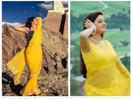 Devoleena Bhattacharjee Slays In Yellow Sari; Her Pictures Make Us Wonder If Sridevi Inspired Her!
