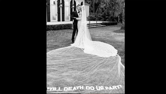 Justin Beiber Stuns With Hailey Baldwin At Their Second Wedding! Veil Reads 'Till Death Do Us Part'