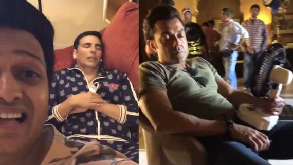 Akshay Kumar And Bobby Deol Take A Nap On Housefull 4 Sets, Riteish Deshmukh Shares Funny Video