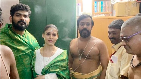Nayanthara And Vignesh Shivn Offer Prayers At Bagavathi Amman And Madurai Temples; Pictures Go Viral
