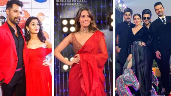 Zee Rishtey Awards 2019: Sriti & Shabbir Twin In Red; Anita Hassanandani Looks Gorgeous In Red Sari