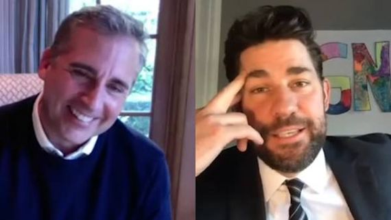 The Office Star John Krasinski Reconnects With Steve Carell On Some Good News