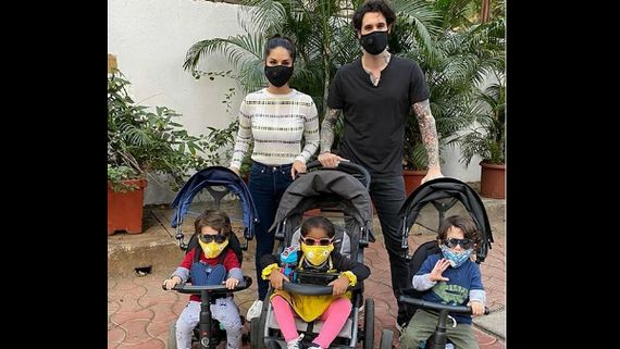 Coronavirus: Sunny Leone & Family Wear Masks; Actress Says 'Sad That My Kids Have To Live Like This'