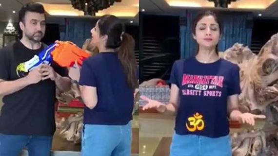 Watch Shilpa Shetty And Raj Kundra Fight In Mahabharat Style With Modern Weapons