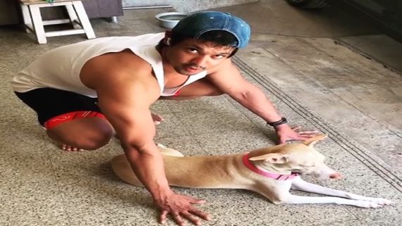 Nakkhul Introduces His Cute Workout Partner Amid Lockdown