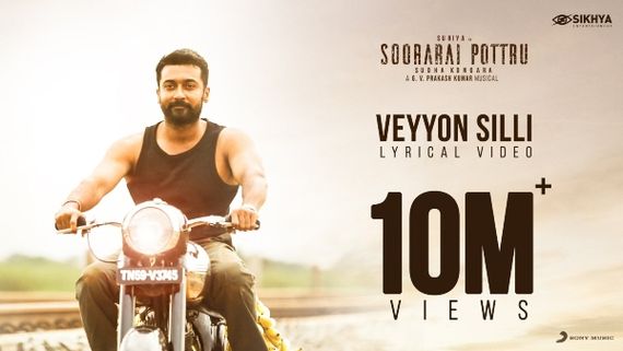 Suriya's Soorarai Pottru: Veyyon Silli Lyrical Video Crosses 10 Million Views!