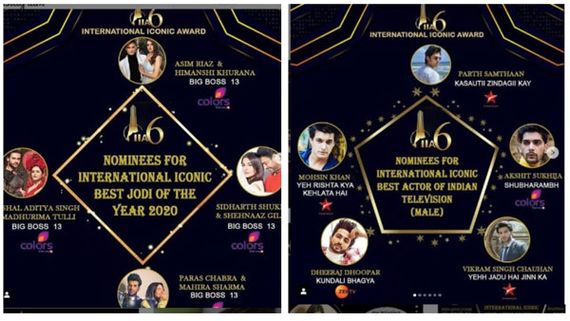 International Iconic Awards 2020: Parth Samthaan, Erica, Shehnaaz-Sidharth & Others Nominated!