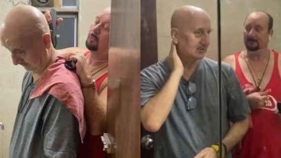 Anupam Kher Gets The 'Quickest Haircut'; Fan Notices Brown Duct Tape In Humble Star's Bathroom