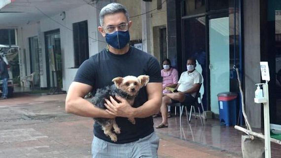 Aamir Khan Spotted Outside A Pet Clinic; The Laal Singh Chaddha Actor Flaunts Grey Hair