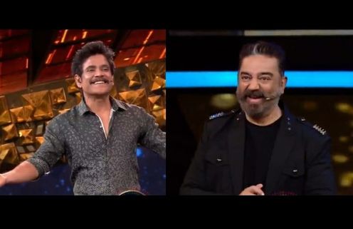 Nagarjuna Meets Kamal Haasan On Bigg Boss Telugu 4 Stage, Wishes The Ulaganayagan On His Birthday