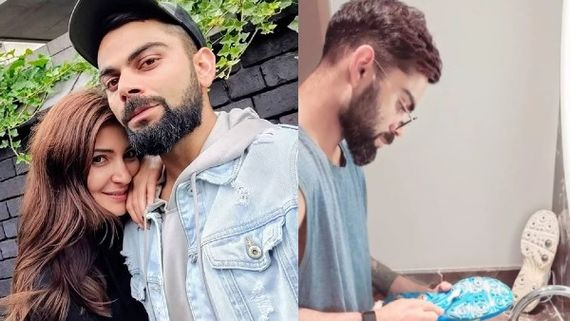 Anushka Sharma Shares Adorable Photo Of Virat Kohli Cleaning His Muddy Shoes With Toothbrush!