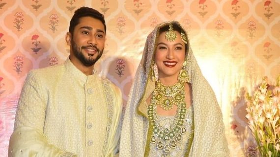 Gauahar Khan-Zaid Darbar’s Wedding Pictures Out; Couple Looks Splendid In Matching Ivory Outfits At The Nikaah