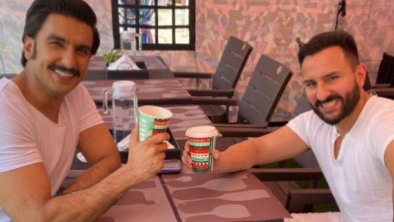 Saif Ali Khan And Ranveer Singh Bond Over A Cup Of Coffee In This Unmissable Picture