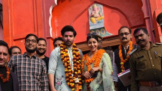 Gurmeet Choudhary And Debina Bonnerjee Visit The Ram Mandir In Ayodhya To Donate And Seek Blessings