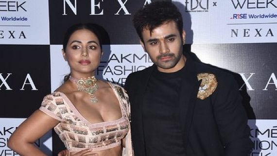LFW 2021: Hina Khan Shines Bright In Manish Malhotra Lehenga; Poses With Pearl V Puri On Red Carpet