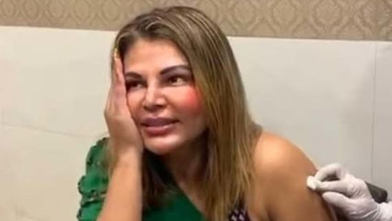 Rakhi Sawant Promotes Her New Music Video As She Takes Her First Dose Of COVID-19 Vaccine