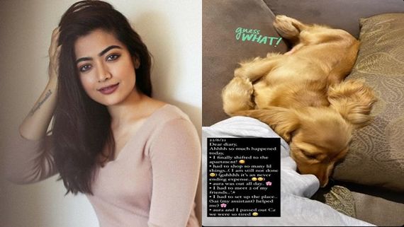 Rashmika Mandanna Shifts Into Her New Apartment In Mumbai; Shares Picture Of Her Pet Aura From The House
