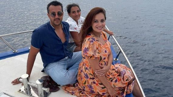 Dia Mirza Shares Unseen Pictures From Maldives With Husband Vaibhav Rekhi & His Daughter Samaira