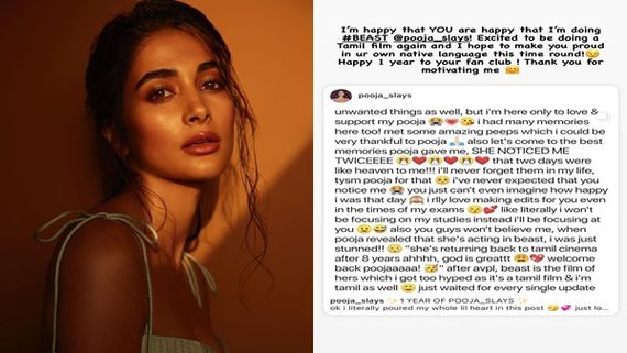 Beast: Pooja Hegde Feels Excited To Be Doing Tamil Film After A Long Time