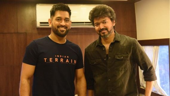 Mahendra Singh Dhoni Meets Vijay On The Sets Of Beast; See Pics And Videos