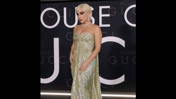 PICS: Lady Gaga Is A Visual Delight In Her Shimmery Gown At The House Of Gucci LA Premiere