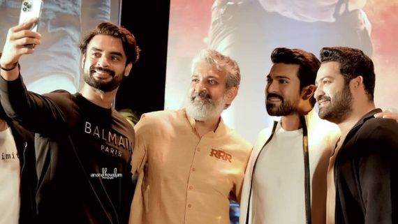 RRR: Tovino Thomas Graces The Kerala Pre-Release Event With SS Rajamouli, Ram Charan & Jr NTR