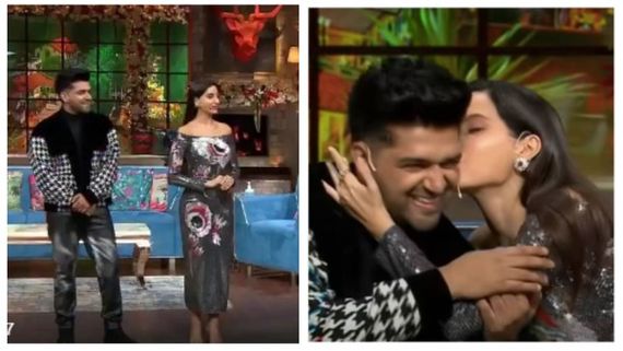 The Kapil Sharma Show: Nora Fatehi Kisses Rumoured Boyfriend Guru Randhawa On His Cheeks