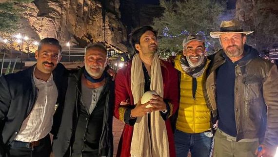 Ali Fazal Captured With Gerard Butler On A Fun Moment On The Sets Of Kandahar