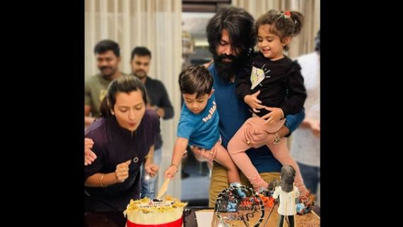 KGF Star Yash Celebrates 36th Birthday With His Wife Radhika Pandit And Children, Pic Go Viral!