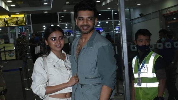 Tejasswi Prakash & Karan Kundrra To Feature Together In Music Video, Duo Spotted At Airport Leaving For Shoot