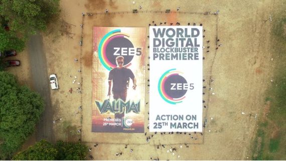 10000 Sq Feet Poster Launched By Zee5 For Ajith Kumar’s Latest Valimai