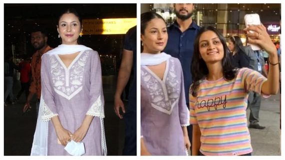 Shehnaaz Gill Gets Spotted In Simple Yet Elegant Airport Look; Actress Invites Fans To Click Selfies With Her