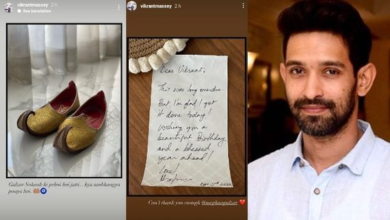 Vikrant Massey's Pre-Birthday Gift From Chhapaak Director: Gulzar Sahab's Juttis!