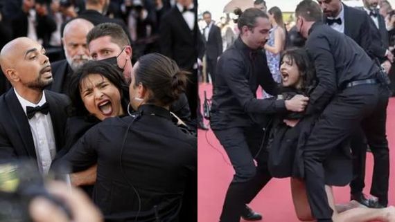 Cannes 2022: Topless Woman Storms Red Carpet Protesting Against Sexual Violence In Ukraine